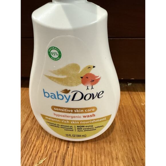 Baby Dove Sensitive Wash Melanin-Rich Skin Nourishment Bath Time 13oz Non Drying - Picture 3 of 3